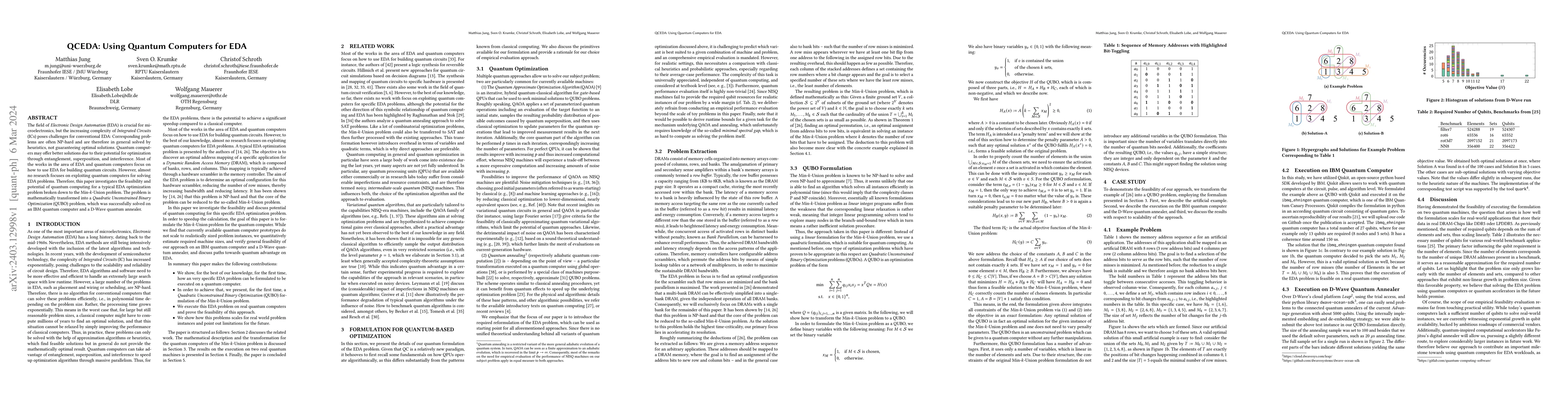 Thumbnail for QCEDA: Using Quantum Computers for EDA
