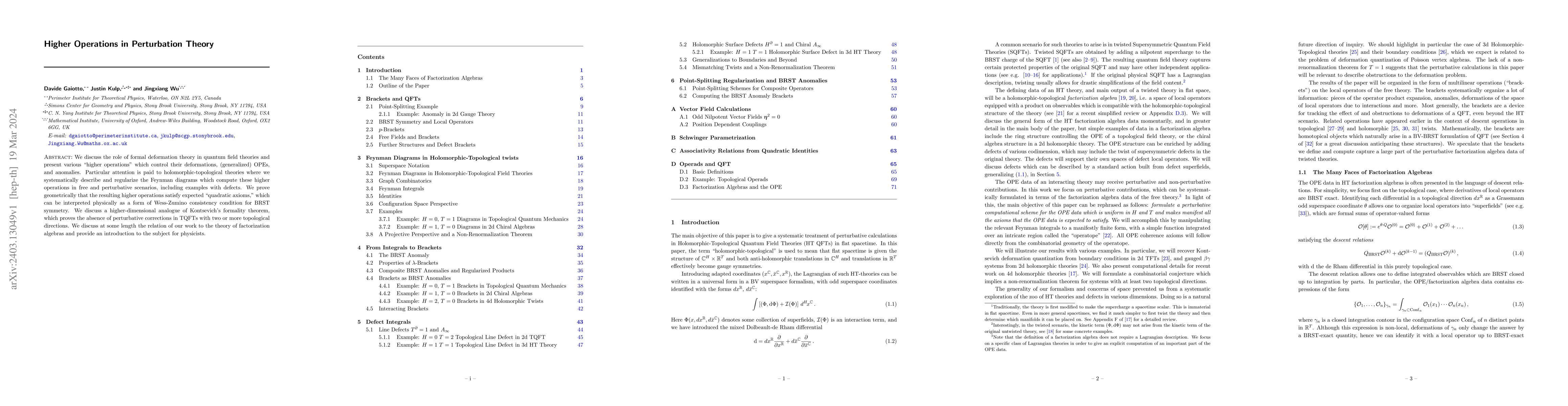 Thumbnail for Higher Operations in Perturbation Theory
