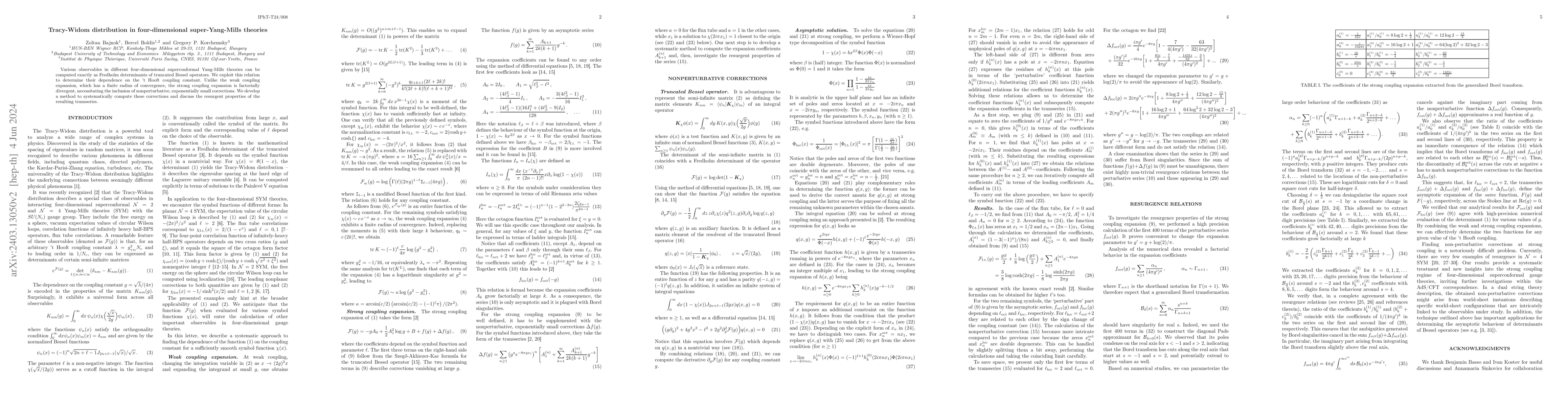 Thumbnail for Tracy-Widom distribution in four-dimensional super-Yang-Mills theories