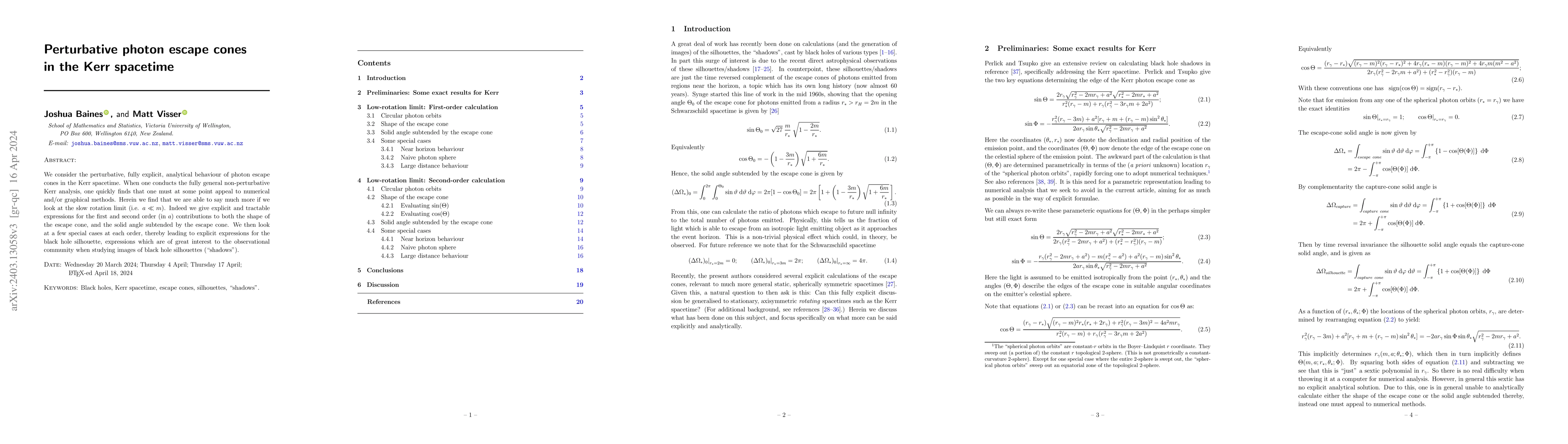 Thumbnail for Perturbative photon escape cones in the Kerr spacetime