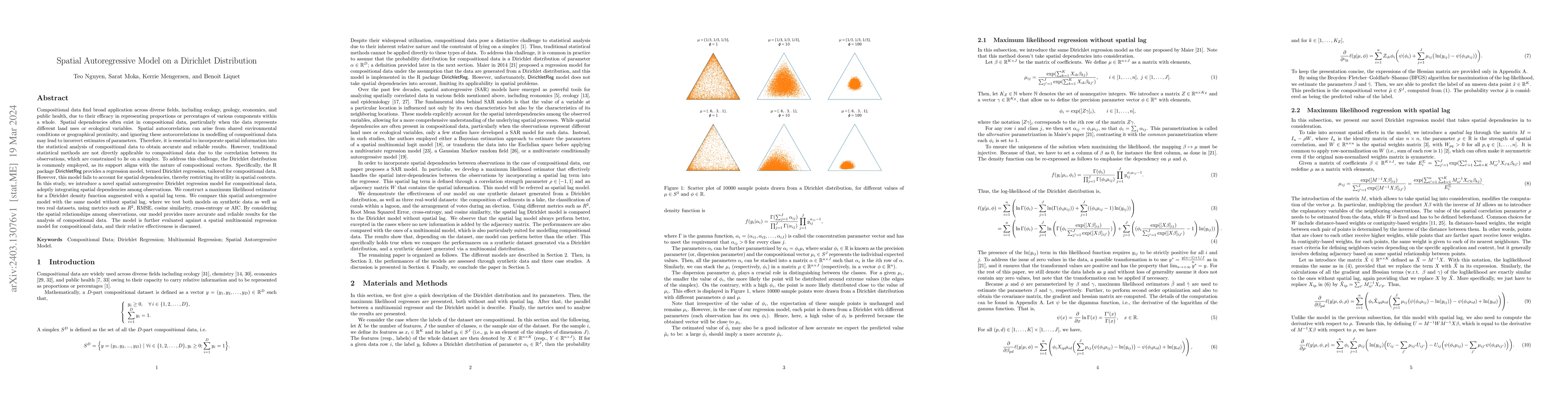 Thumbnail for Spatial Autoregressive Model on a Dirichlet Distribution