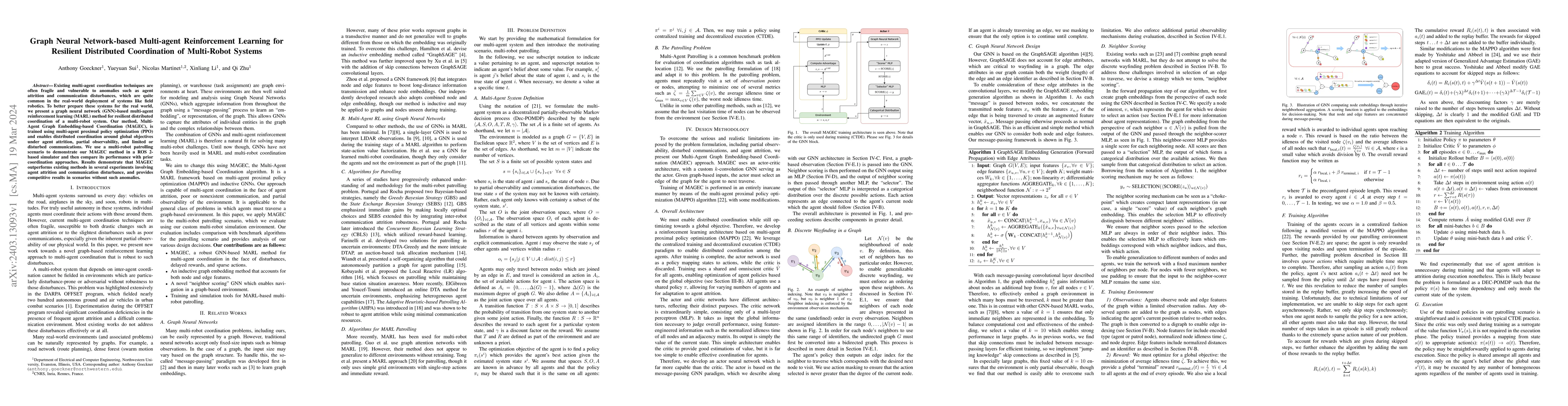 Thumbnail for Graph Neural Network-based Multi-agent Reinforcement Learning for
  Resilient Distributed Coordination of Multi-Robot Systems
