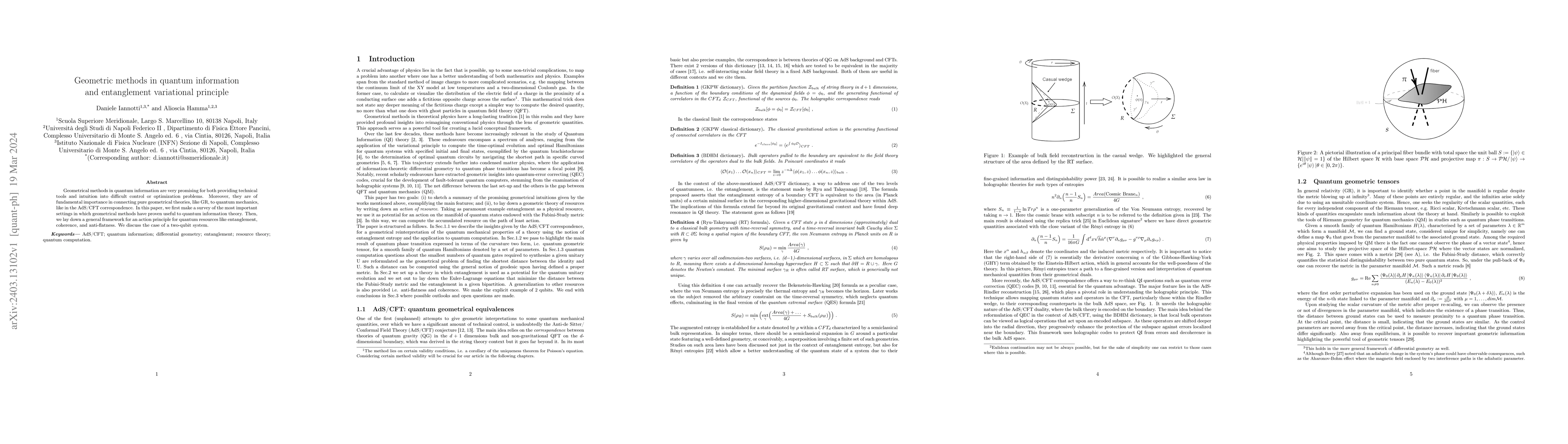 Thumbnail for Geometric methods in quantum information and entanglement variational
  principle