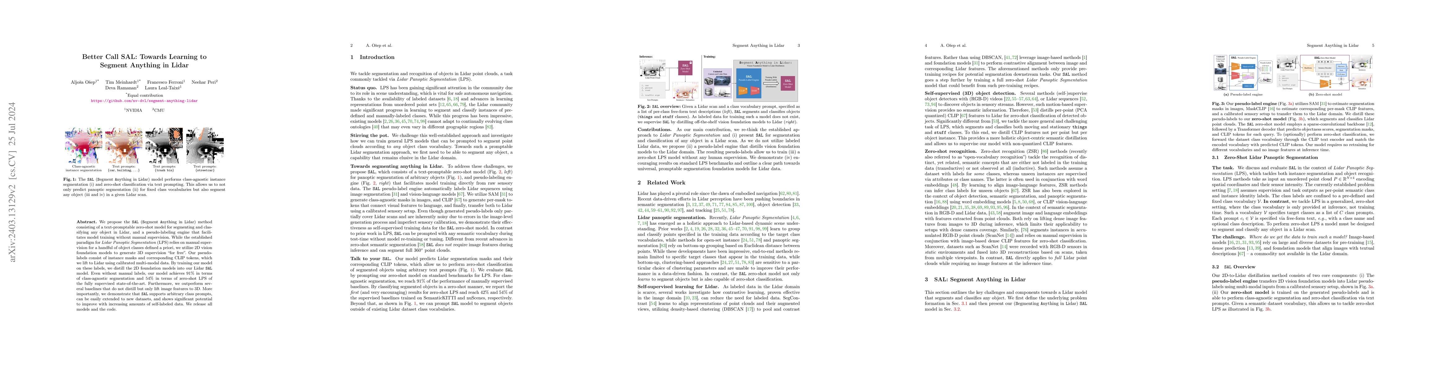 Thumbnail for Better Call SAL: Towards Learning to Segment Anything in Lidar
