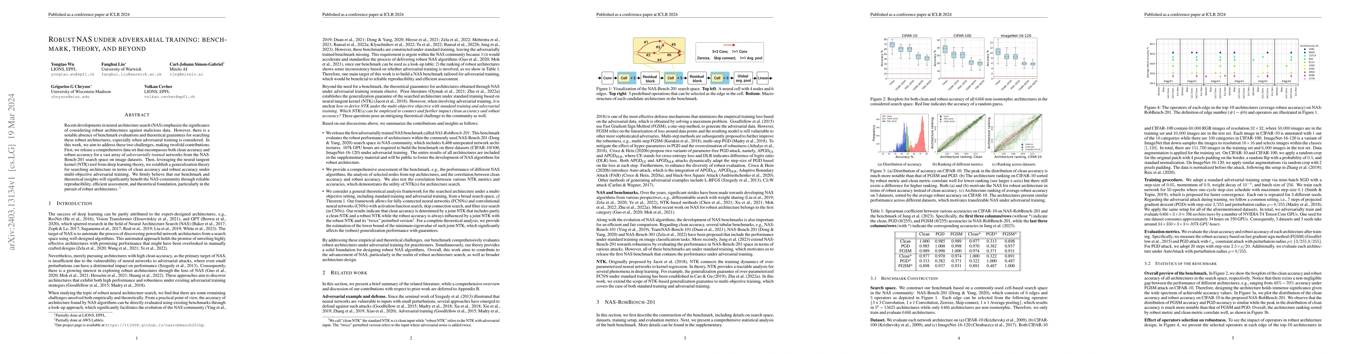 Thumbnail for Robust NAS under adversarial training: benchmark, theory, and beyond