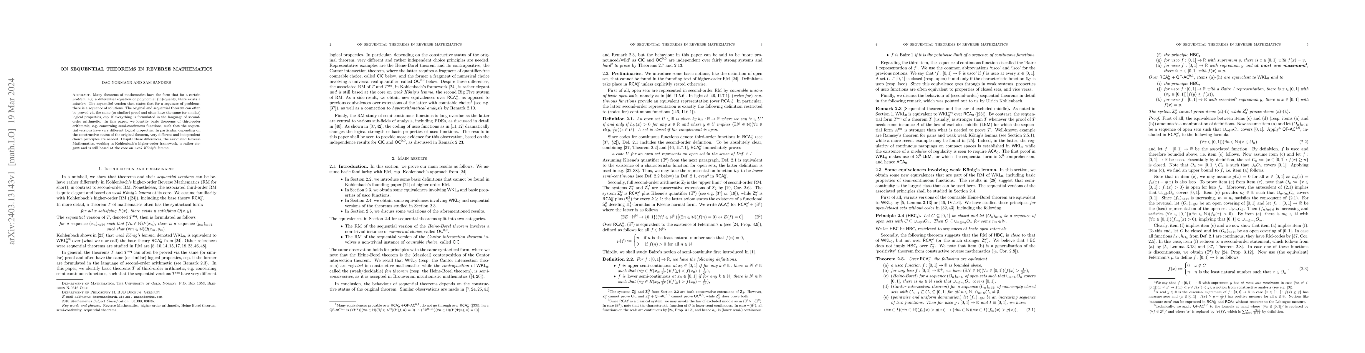 Thumbnail for On sequential theorems in Reverse Mathematics