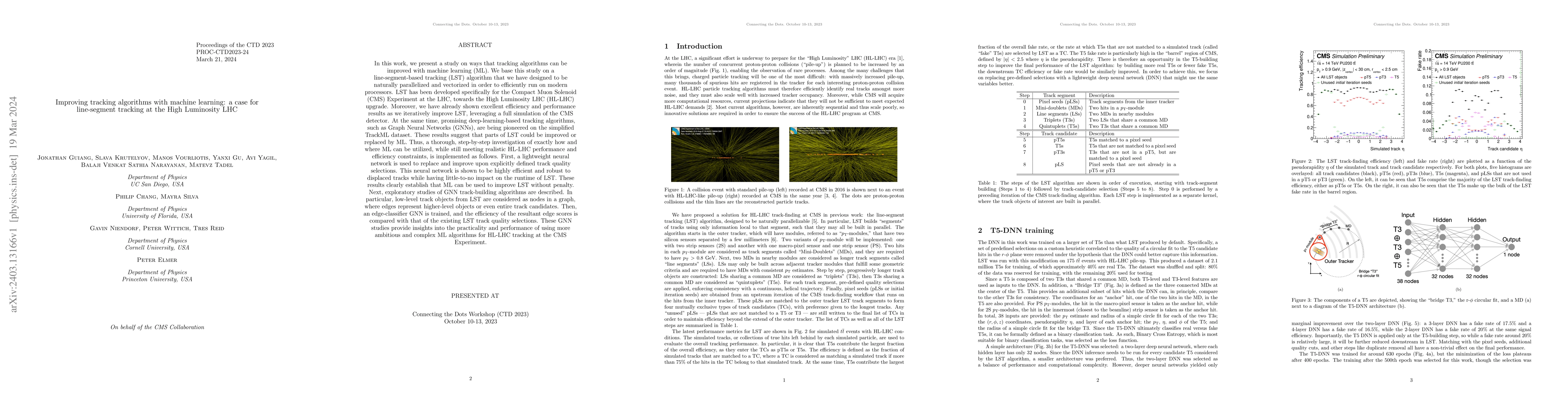 Thumbnail for Improving tracking algorithms with machine learning: a case for
  line-segment tracking at the High Luminosity LHC