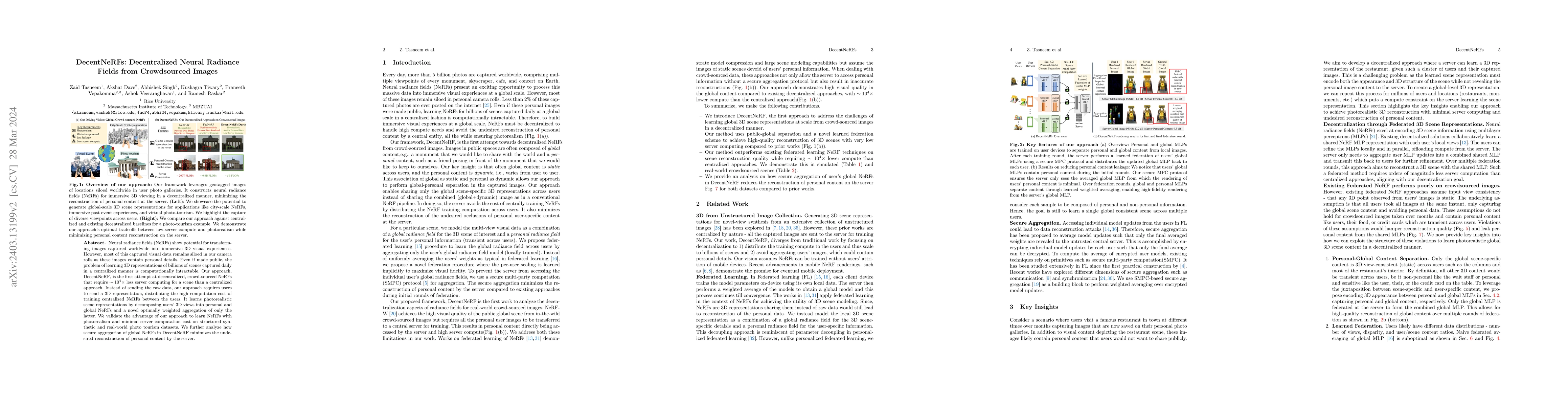 Thumbnail for DecentNeRFs: Decentralized Neural Radiance Fields from Crowdsourced
  Images