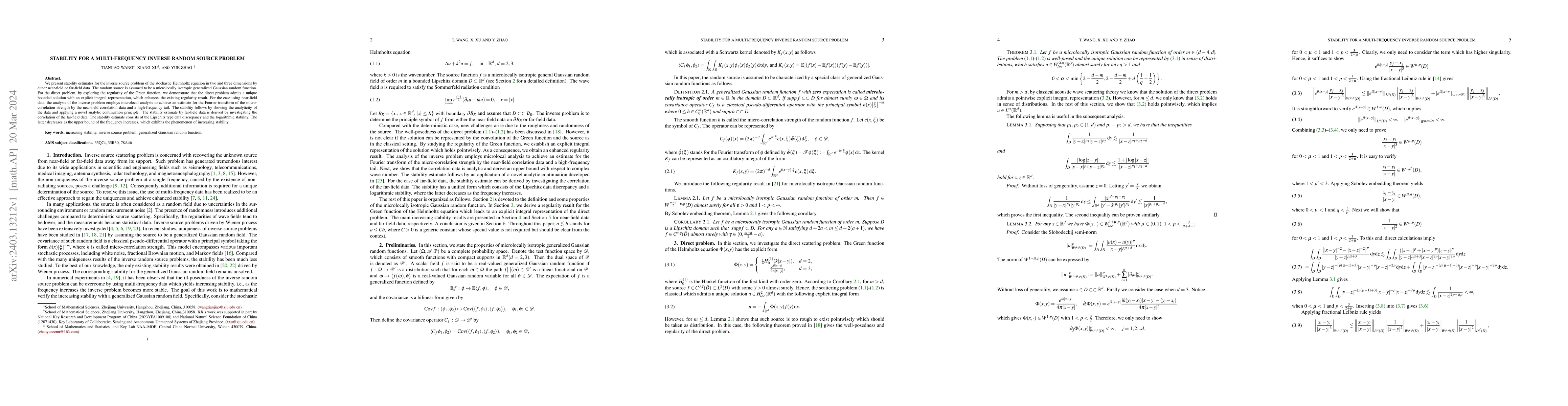 Thumbnail for Stability for a multi-frequency inverse random source problem