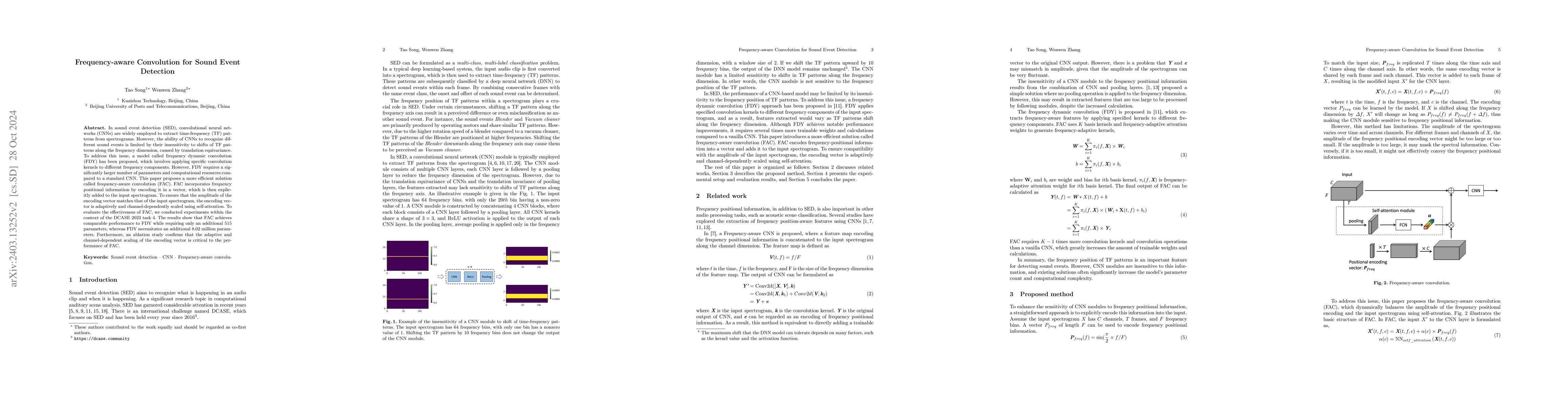 Thumbnail for Frequency-aware convolution for sound event detection