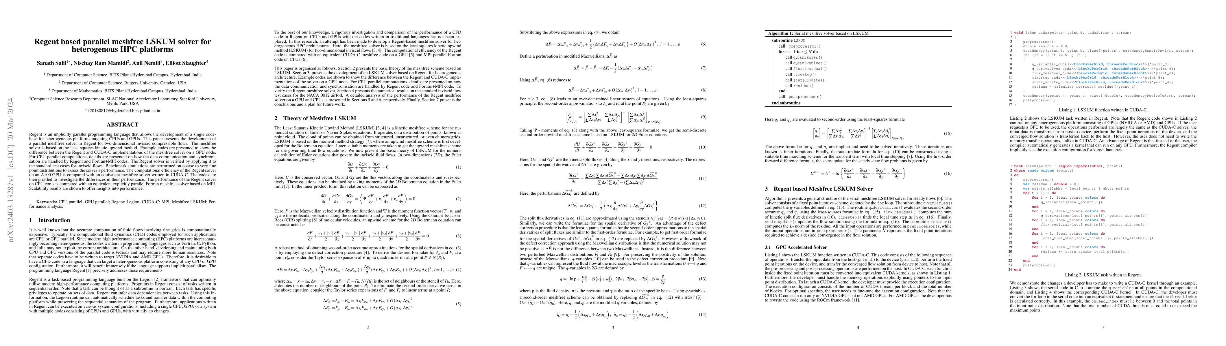 Thumbnail for Regent based parallel meshfree LSKUM solver for heterogenous HPC
  platforms