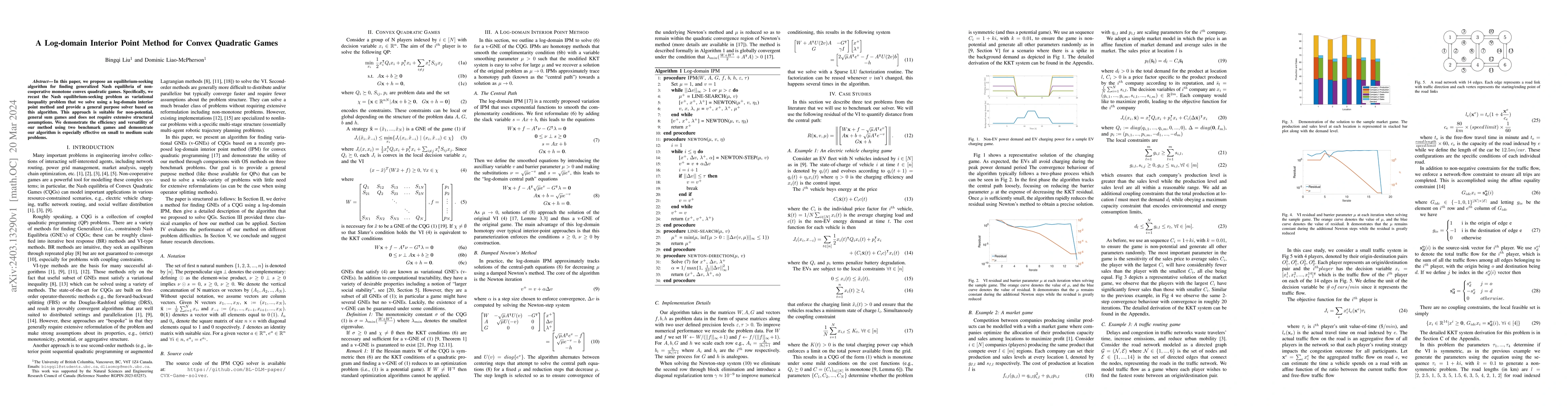 Thumbnail for A Log-domain Interior Point Method for Convex Quadratic Games