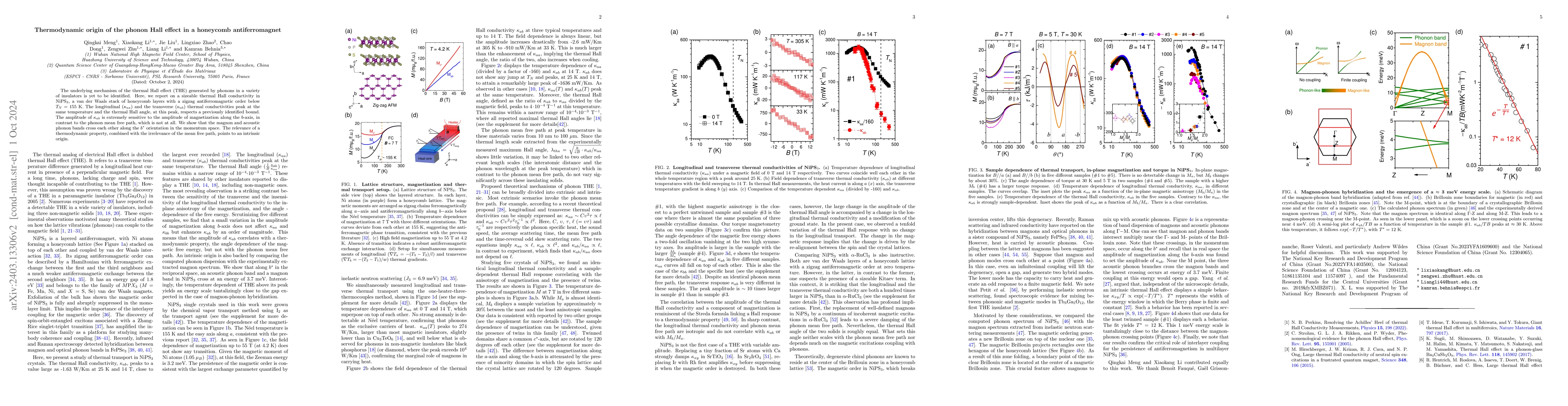 Thumbnail for Thermal Hall effect driven by phonon-magnon hybridization in a honeycomb
  antiferromagnet