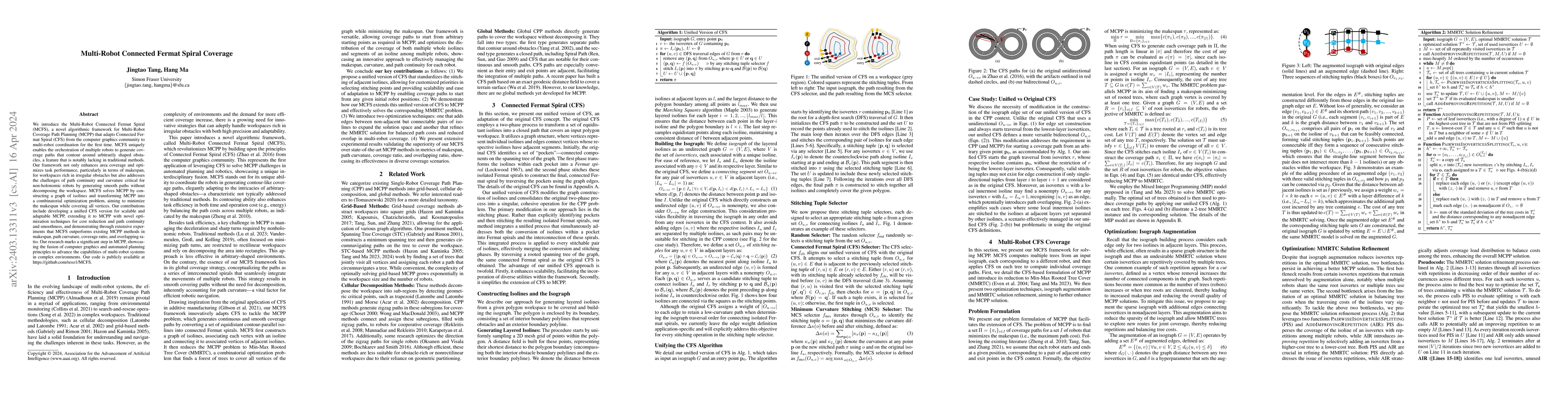 Thumbnail for Multi-Robot Connected Fermat Spiral Coverage