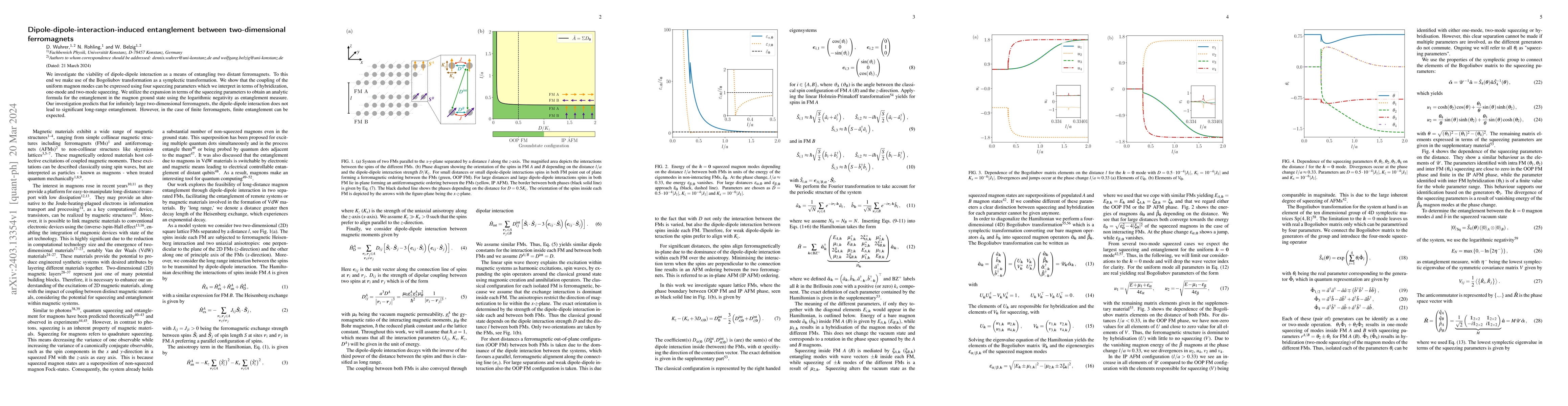 Thumbnail for Dipole-dipole-interaction-induced entanglement between two-dimensional
  ferromagnets