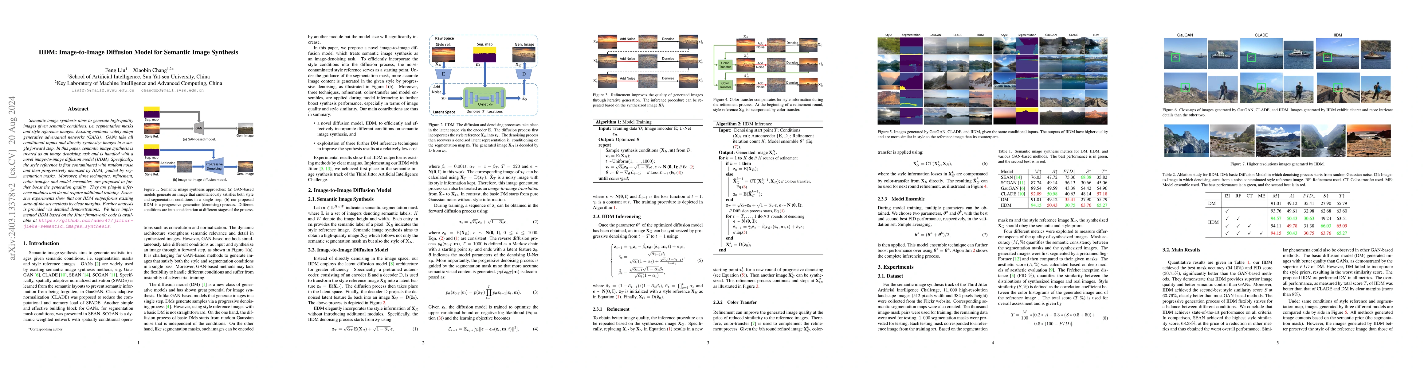 Thumbnail for IIDM: Image-to-Image Diffusion Model for Semantic Image Synthesis