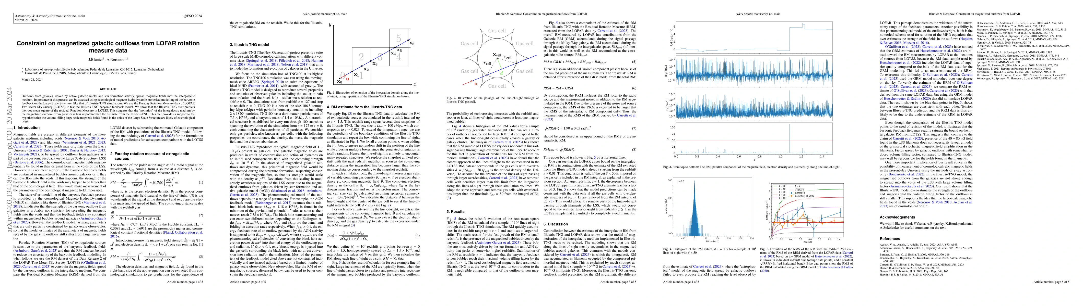Thumbnail for Constraint on magnetized galactic outflows from LOFAR rotation measure
  data