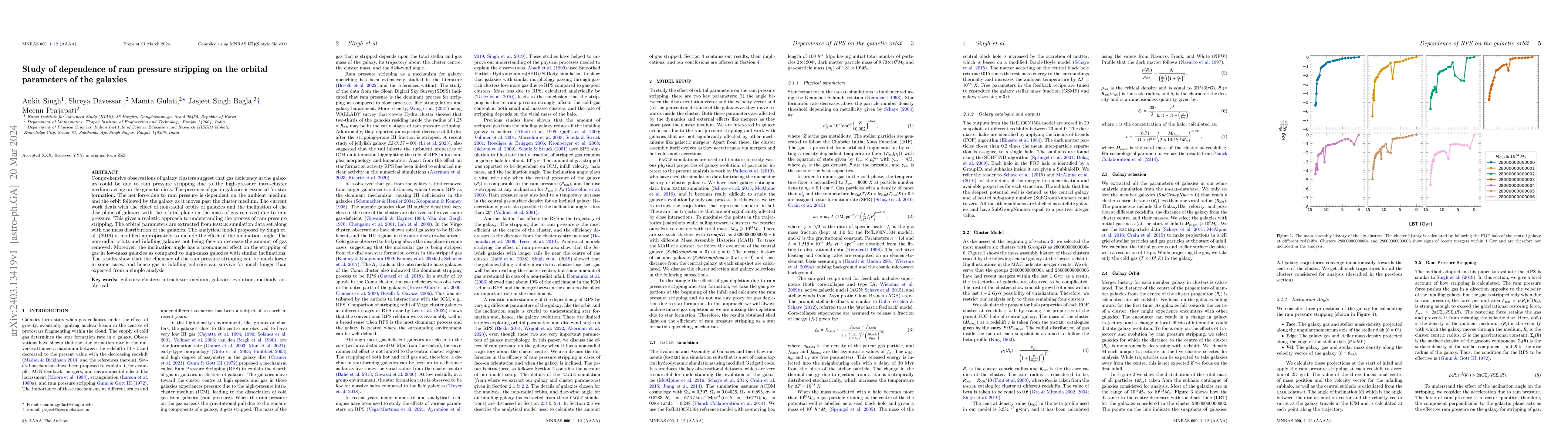 Thumbnail for Study of dependence of ram pressure stripping on the orbital parameters
  of the galaxies