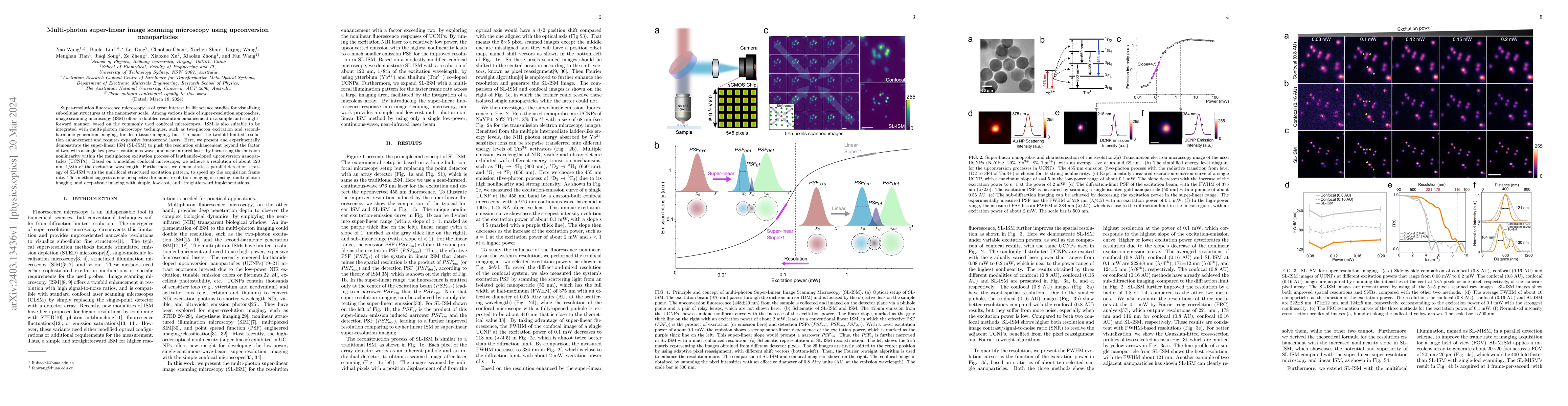 Thumbnail for Multi-photon super-linear image scanning microscopy using upconversion
  nanoparticles