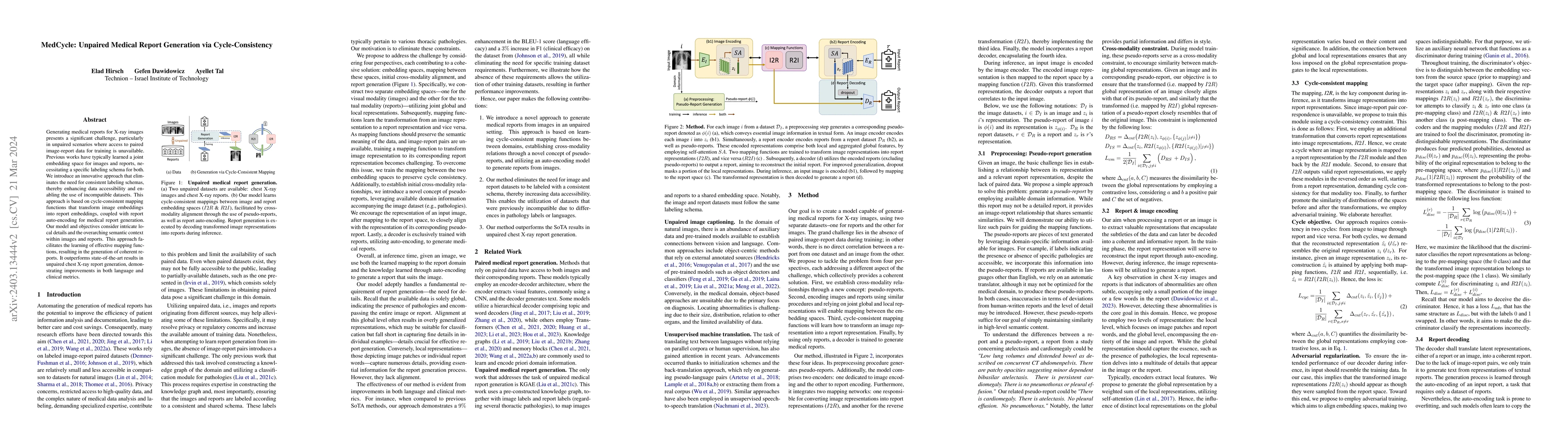 Thumbnail for MedCycle: Unpaired Medical Report Generation via Cycle-Consistency