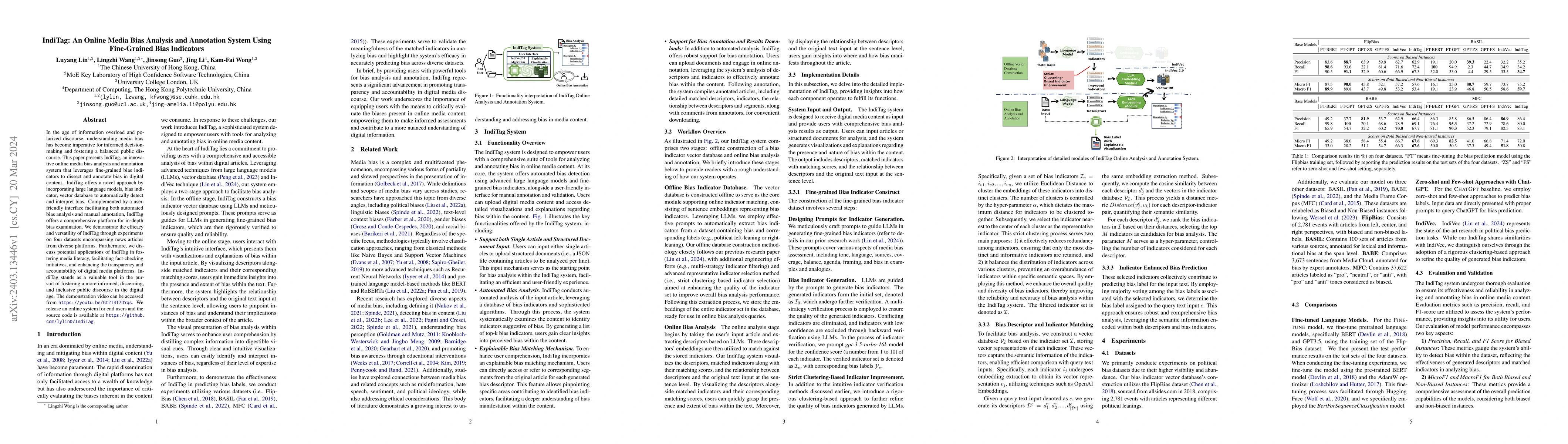 Thumbnail for IndiTag: An Online Media Bias Analysis and Annotation System Using
  Fine-Grained Bias Indicators