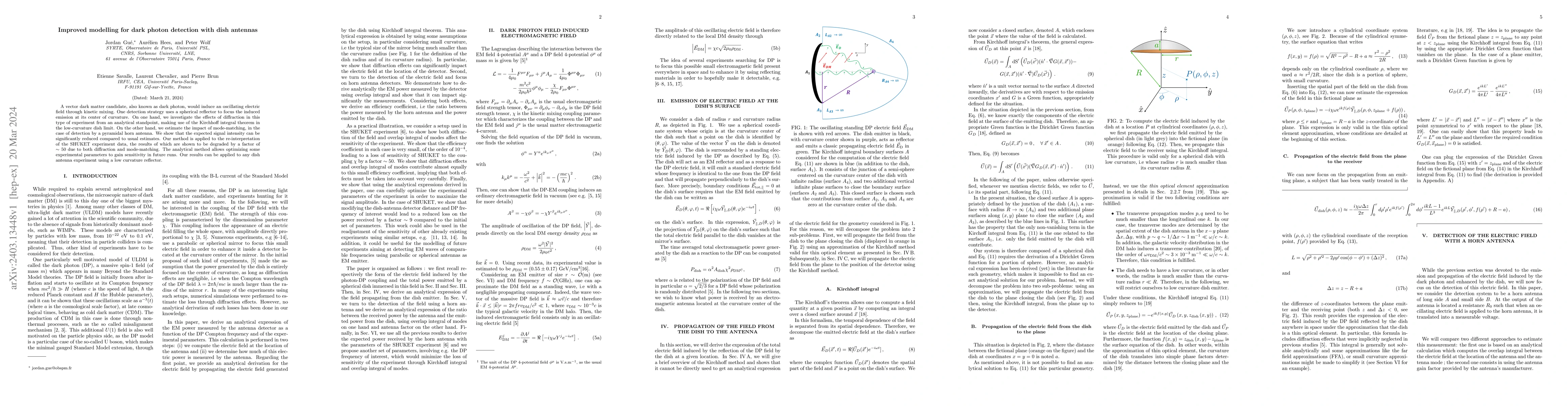 Thumbnail for Improved modelling for dark photon detection with dish antennas