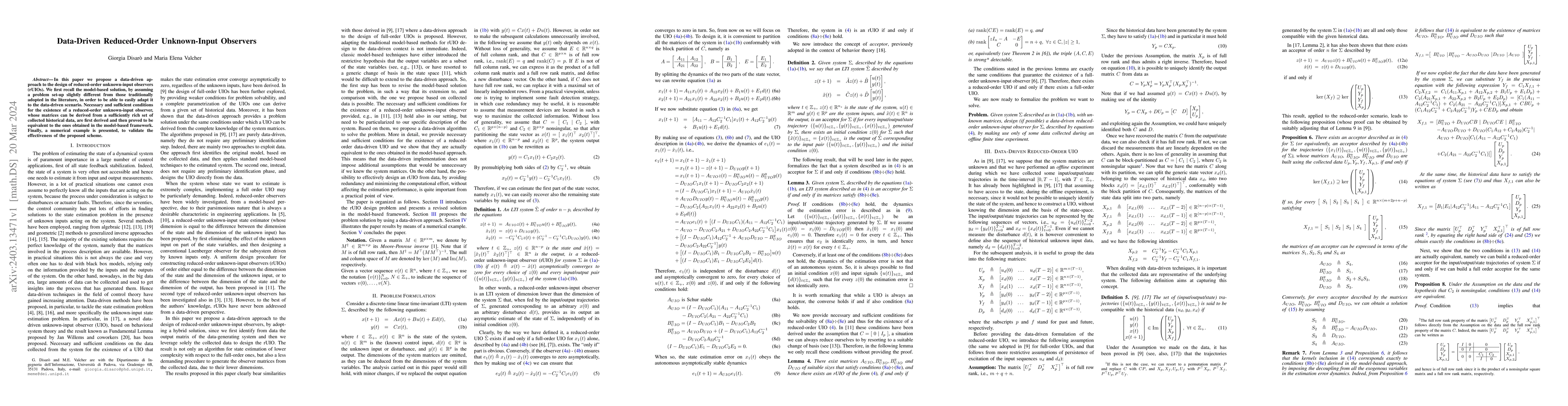 Thumbnail for Data-Driven Reduced-Order Unknown-Input Observers