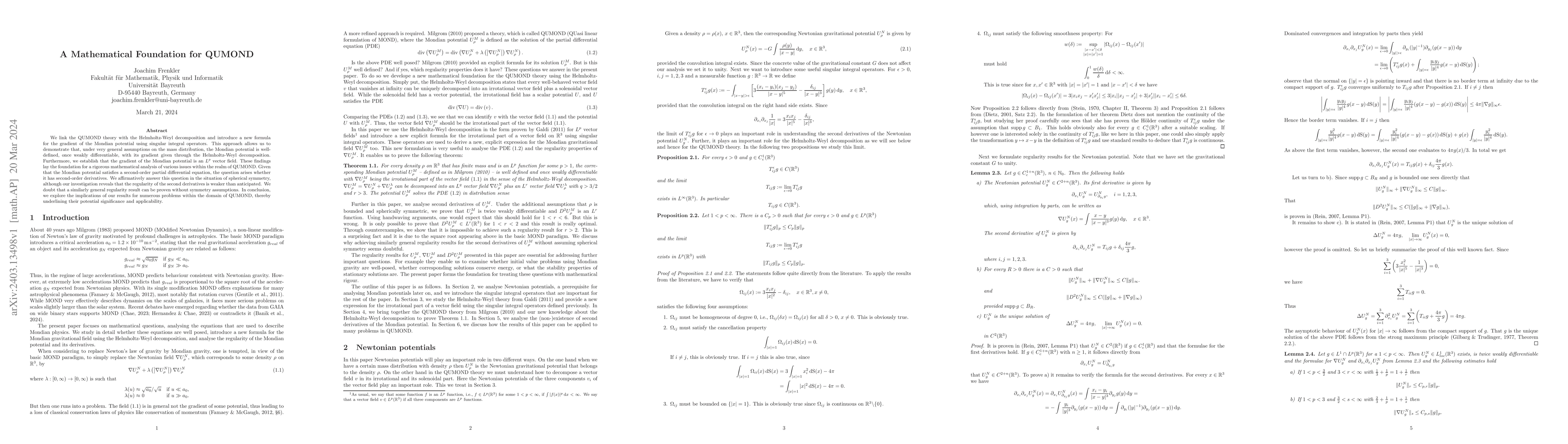 Thumbnail for A mathematical foundation for QUMOND