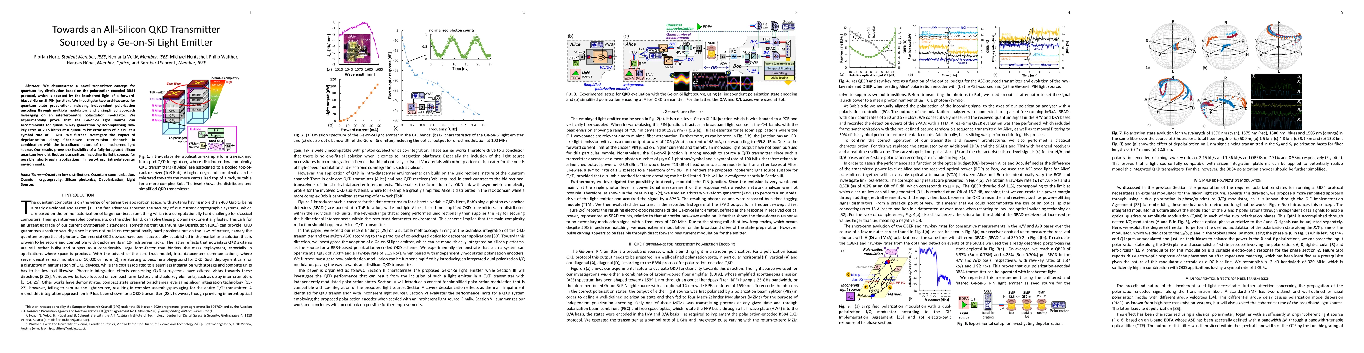 Thumbnail for Towards an All-Silicon QKD Transmitter Sourced by a Ge-on-Si Light
  Emitter