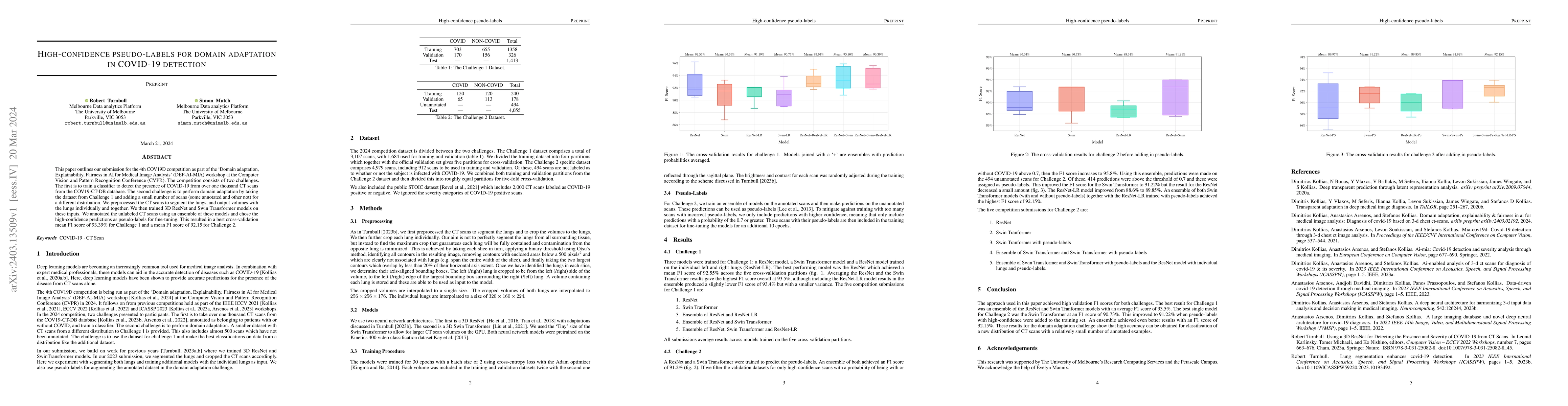 Thumbnail for High-confidence pseudo-labels for domain adaptation in COVID-19
  detection