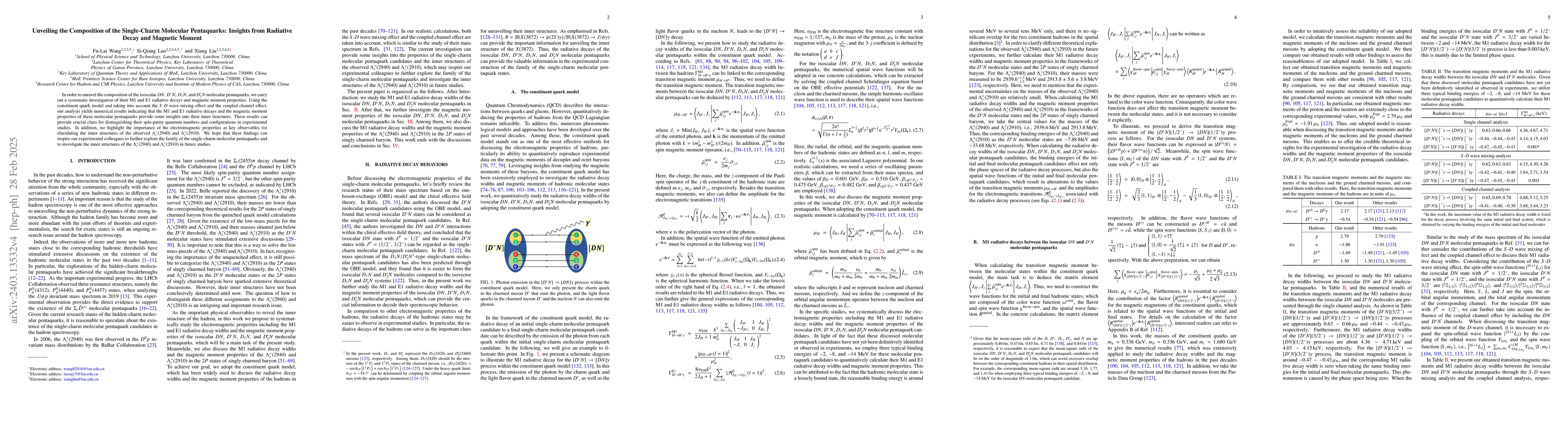 Thumbnail for Unveiling the composition of the single-charm molecular pentaquarks:
  insights from M1 radiative decays and magnetic moments