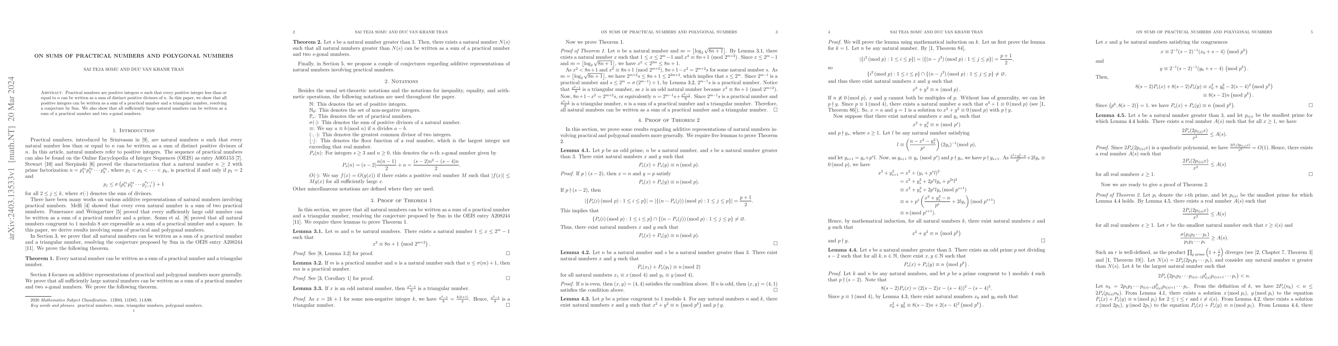 Thumbnail for On Sums of Practical Numbers and Polygonal Numbers