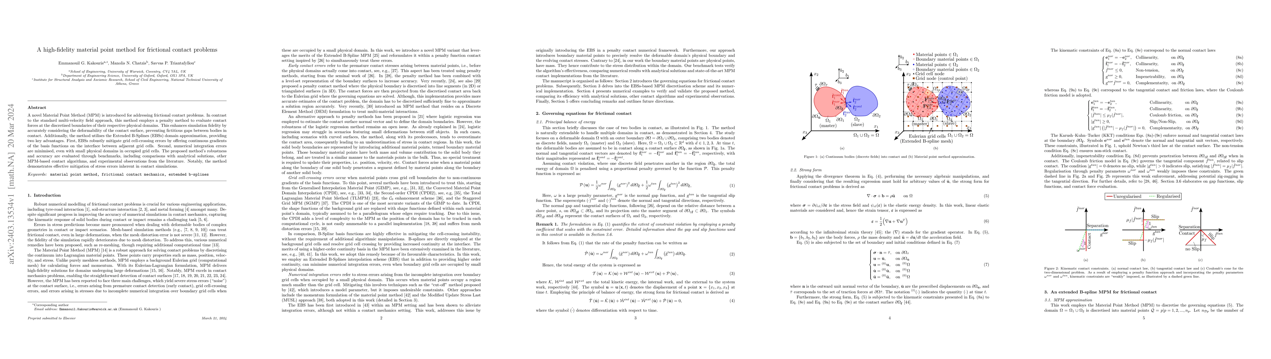 Thumbnail for A high-fidelity material point method for frictional contact problems