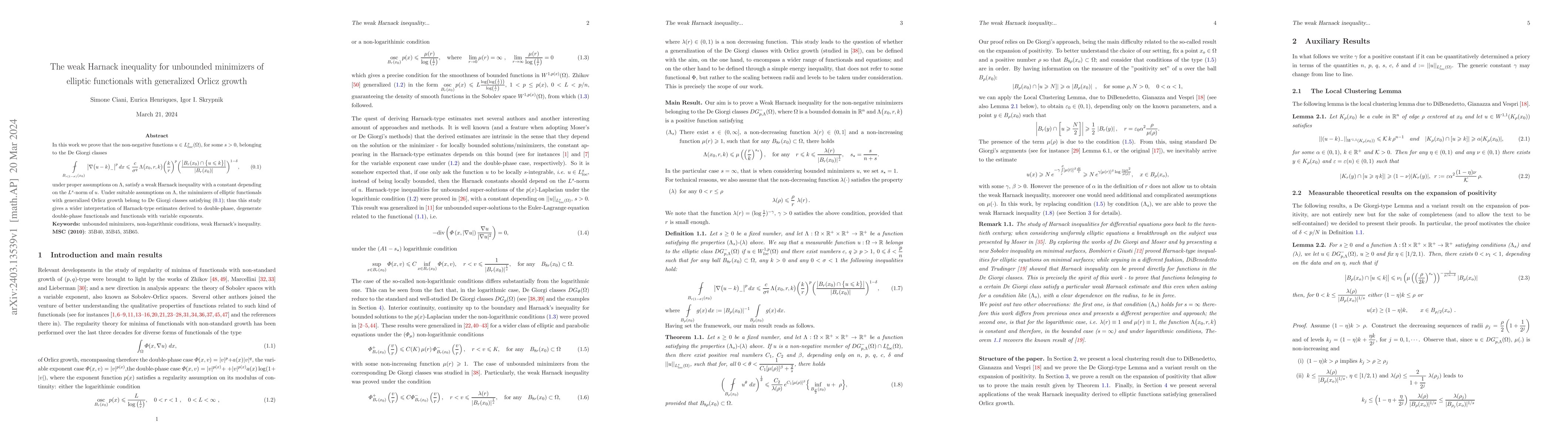 Thumbnail for The weak Harnack inequality for unbounded minimizers of elliptic
  functionals with generalized Orlicz growth