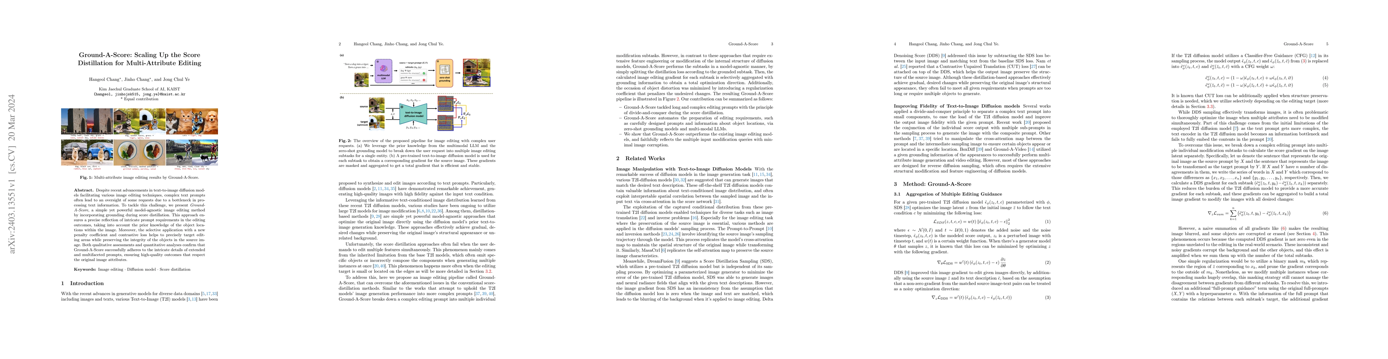 Thumbnail for Ground-A-Score: Scaling Up the Score Distillation for Multi-Attribute
  Editing