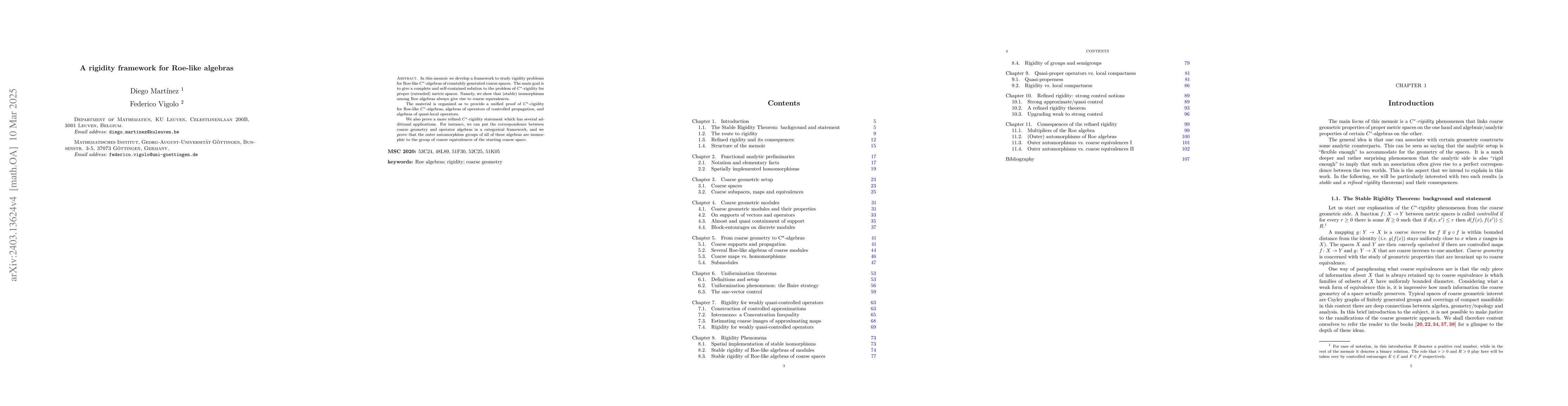 Thumbnail for A rigidity framework for Roe-like algebras