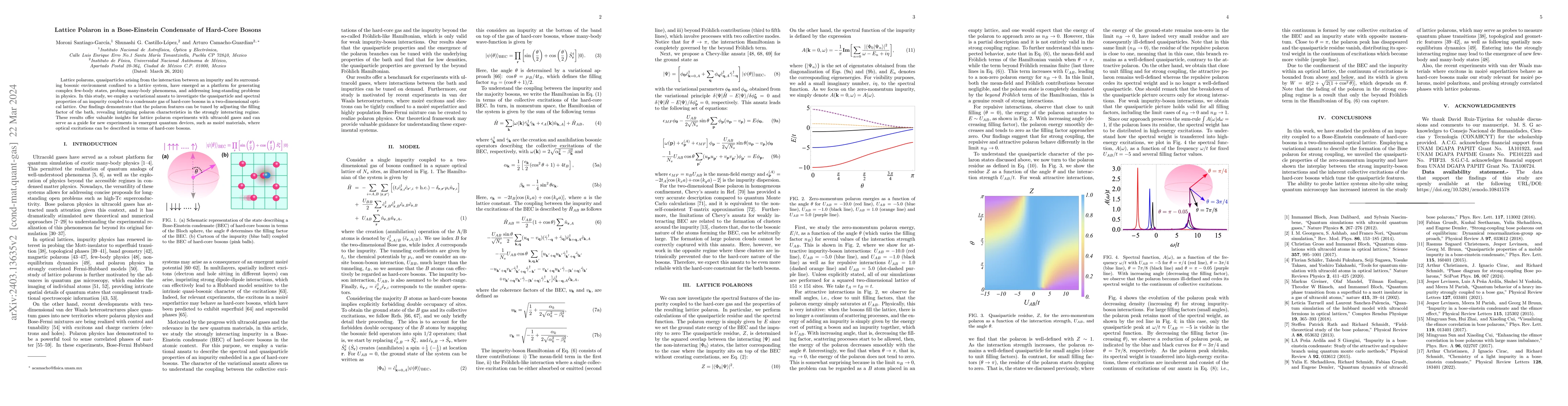 Thumbnail for Lattice Polaron in a Bose-Einstein Condensate of Hard-Core Bosons