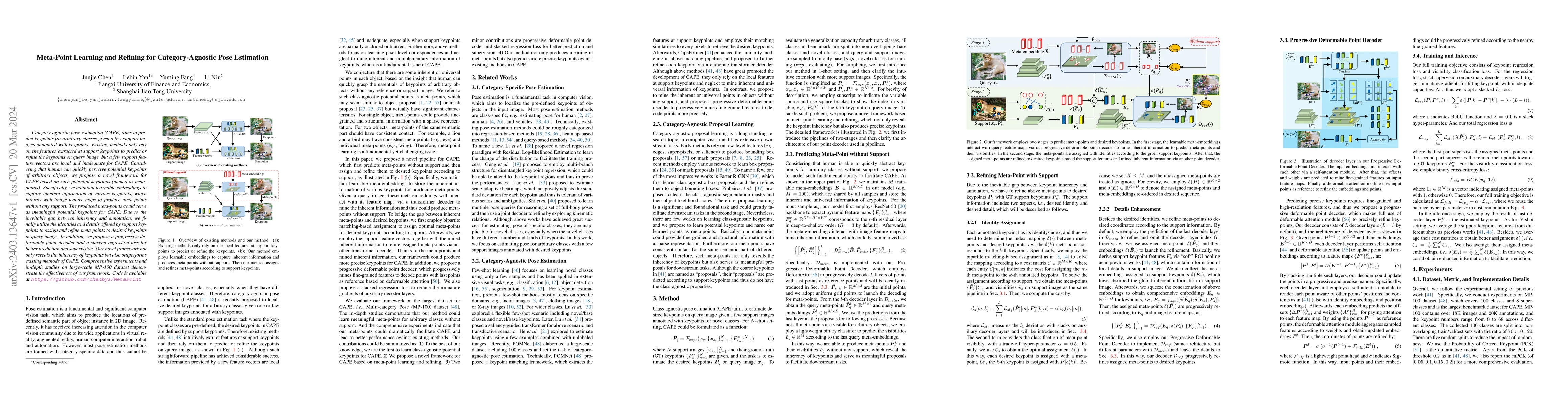 Thumbnail for Meta-Point Learning and Refining for Category-Agnostic Pose Estimation