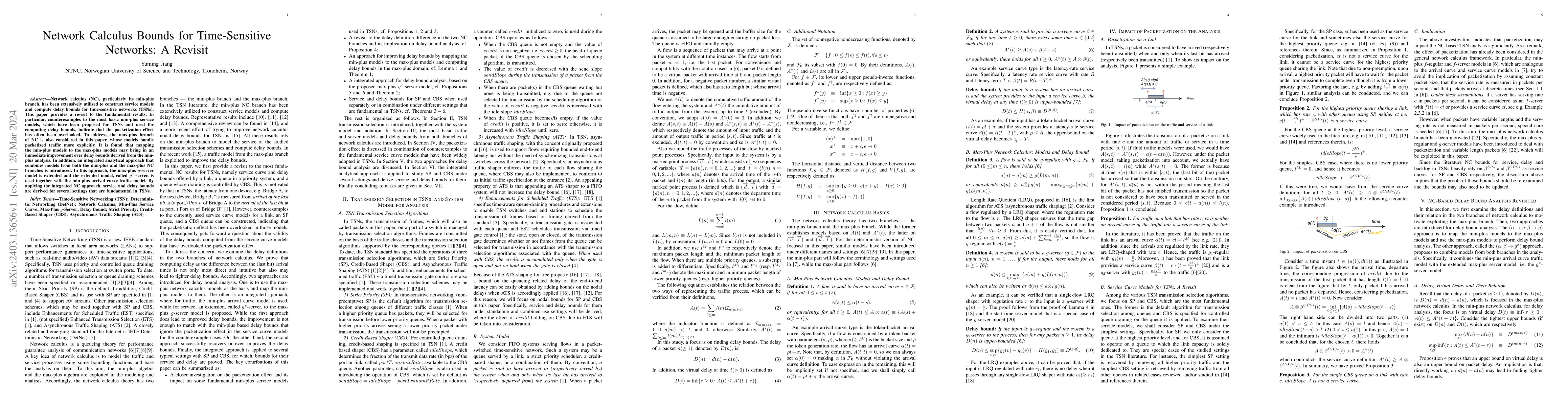 Thumbnail for Network Calculus Bounds for Time-Sensitive Networks: A Revisit