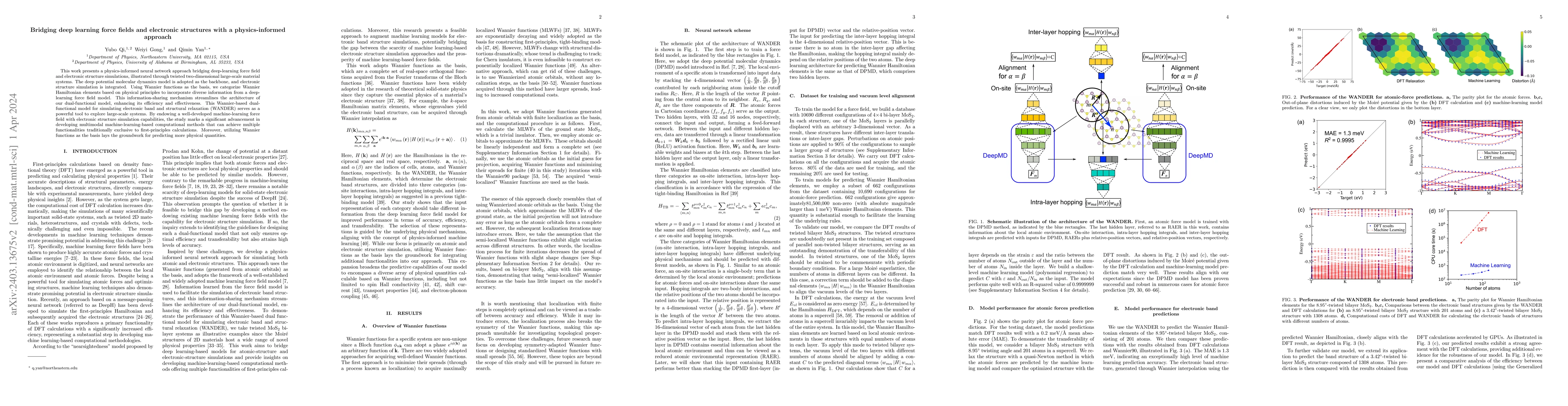Thumbnail for Bridging deep learning force fields and electronic structures with a
  physics-informed approach