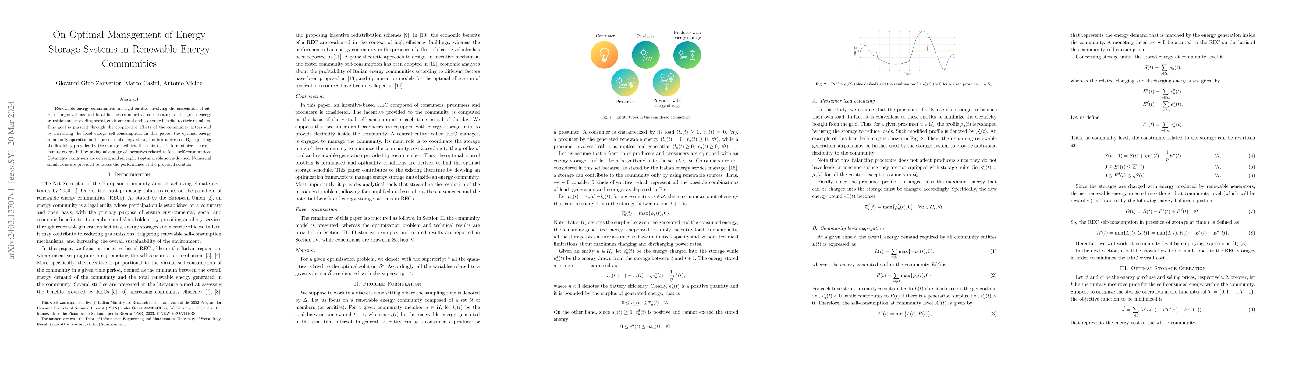 Thumbnail for On Optimal Management of Energy Storage Systems in Renewable Energy
  Communities