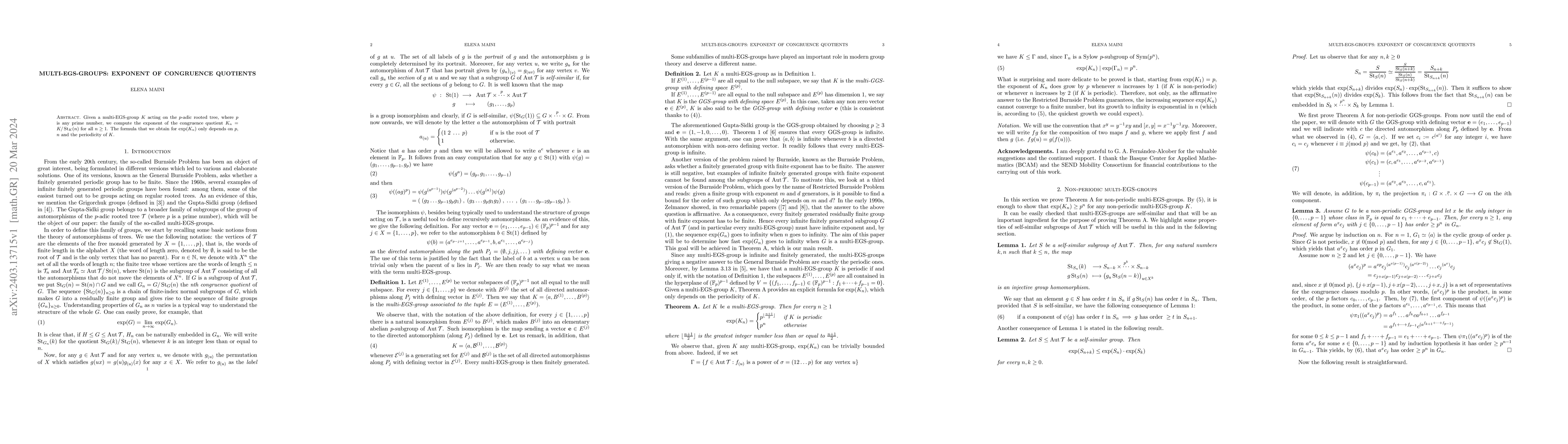 Thumbnail for Multi-EGS-groups: exponent of congruence quotients