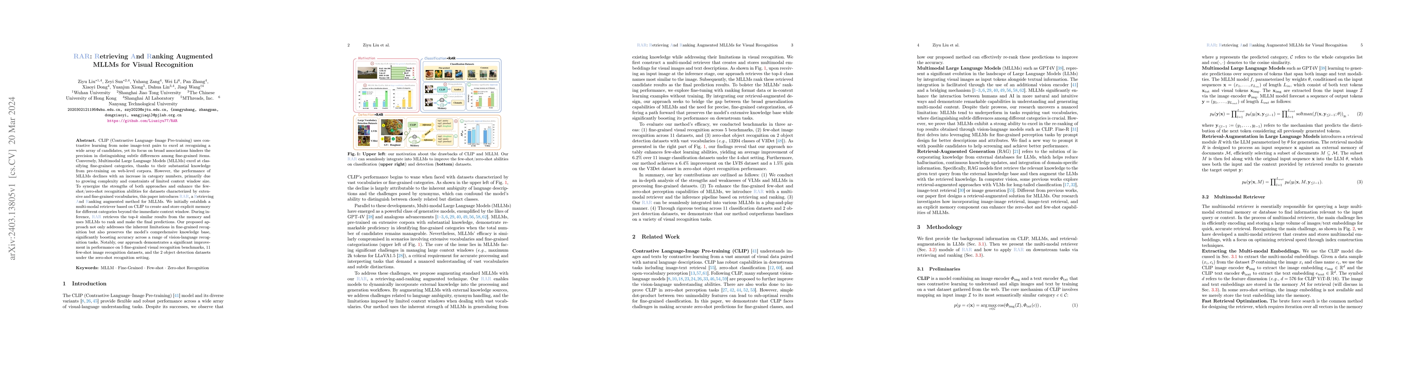 Thumbnail for RAR: Retrieving And Ranking Augmented MLLMs for Visual Recognition