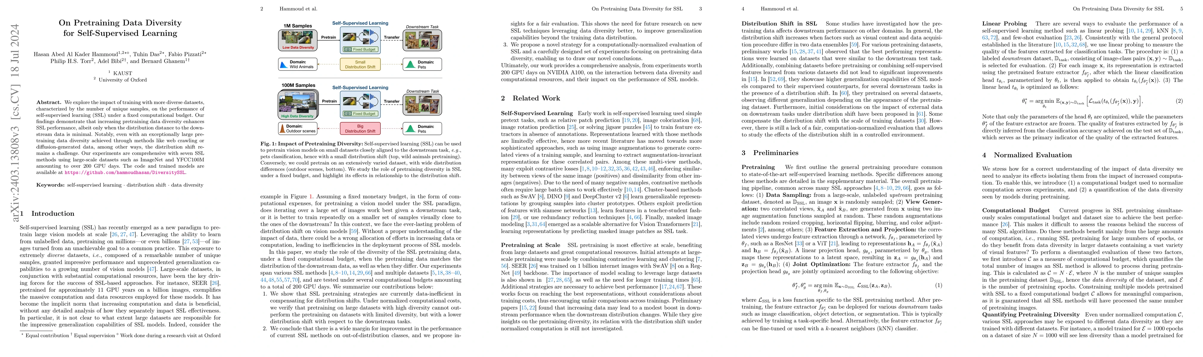 Thumbnail for On Pretraining Data Diversity for Self-Supervised Learning