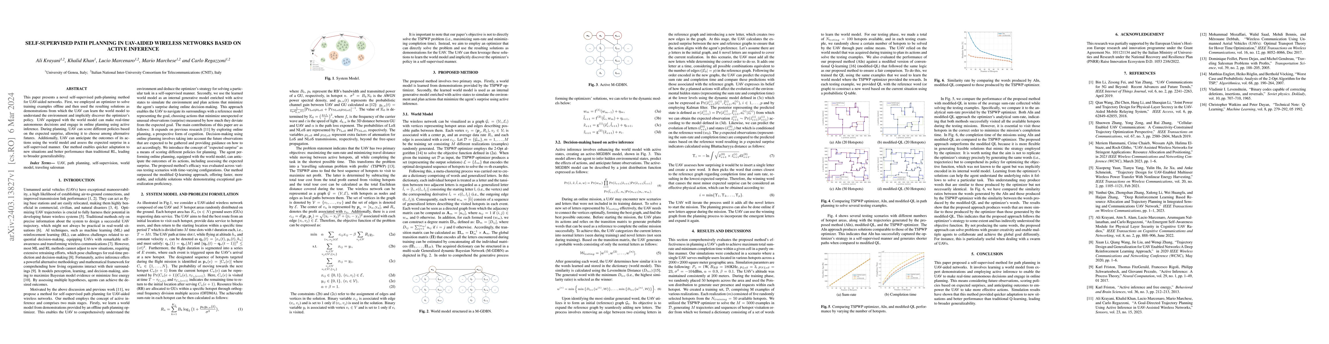 Thumbnail for Self-Supervised Path Planning in UAV-aided Wireless Networks based on
  Active Inference