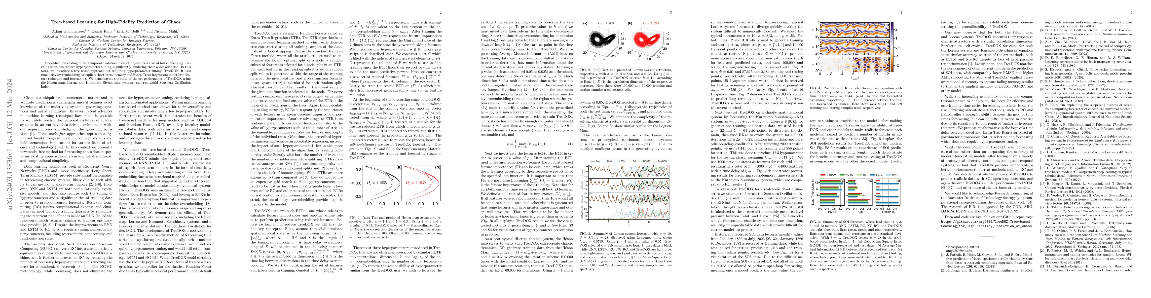 Thumbnail for Tree-based Learning for High-Fidelity Prediction of Chaos