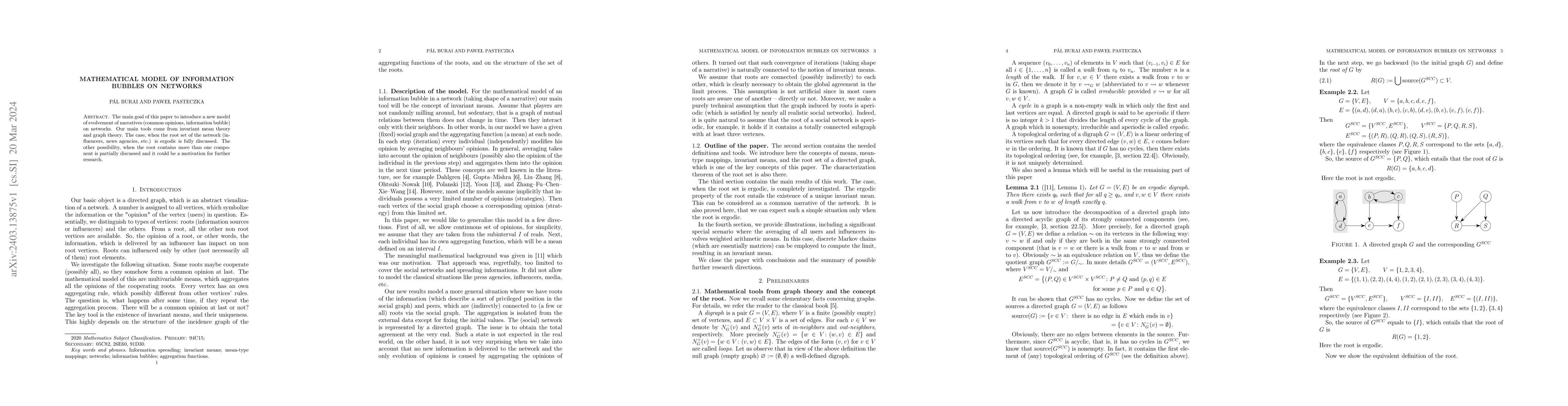 Thumbnail for Mathematical model of information bubbles on networks