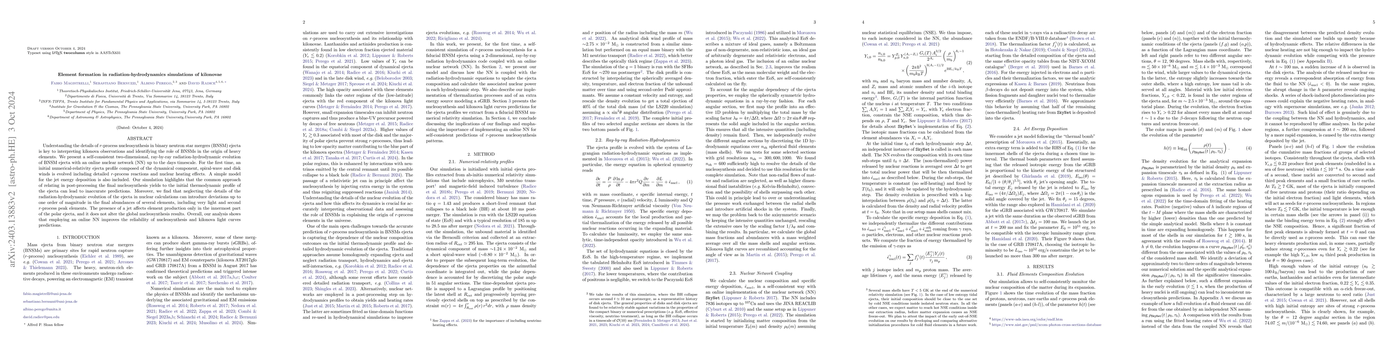 Thumbnail for Elements formation in radiation-hydrodynamics simulations of kilonovae