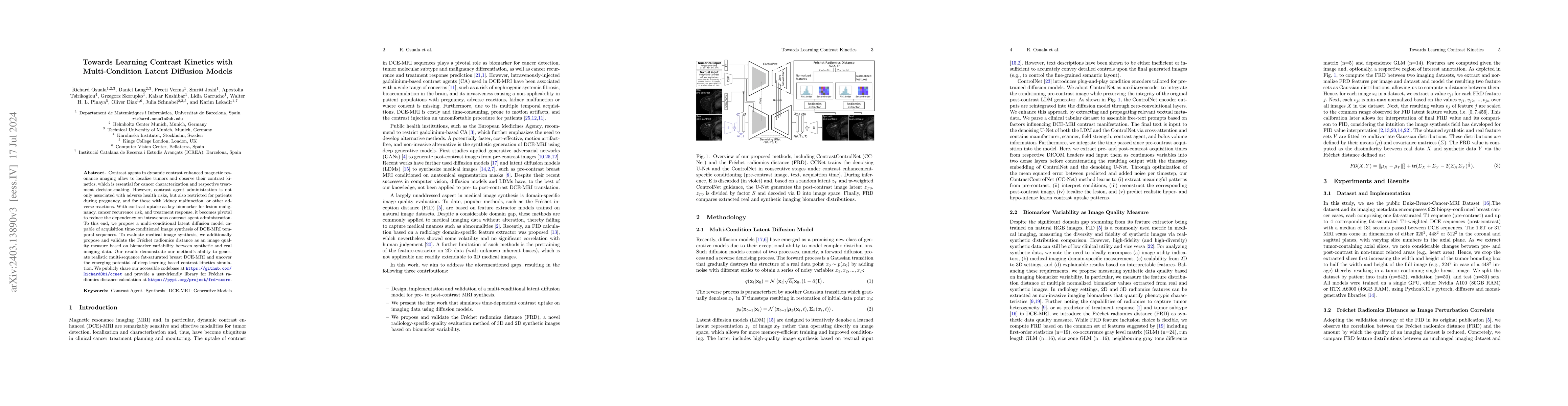 Thumbnail for Towards Learning Contrast Kinetics with Multi-Condition Latent Diffusion
  Models