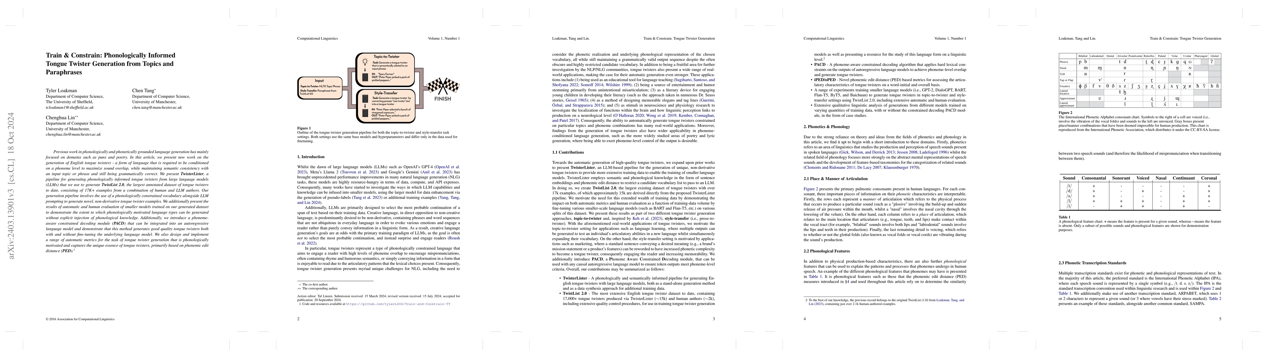 Thumbnail for Train & Constrain: Phonologically Informed Tongue-Twister Generation
  from Topics and Paraphrases